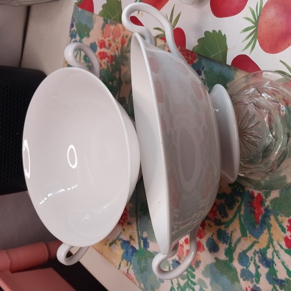 SPODE COPELAND FLEMISH SOUP CUP/ BOWL DOUBLE HANDLED Set of 2
